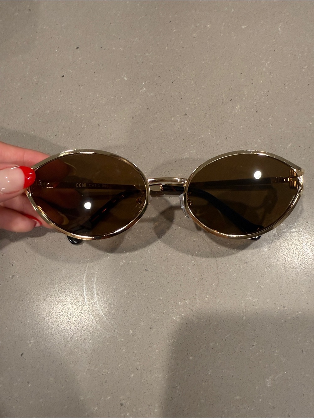 Gold Round Sunglasses - Designer Style Women Accessories